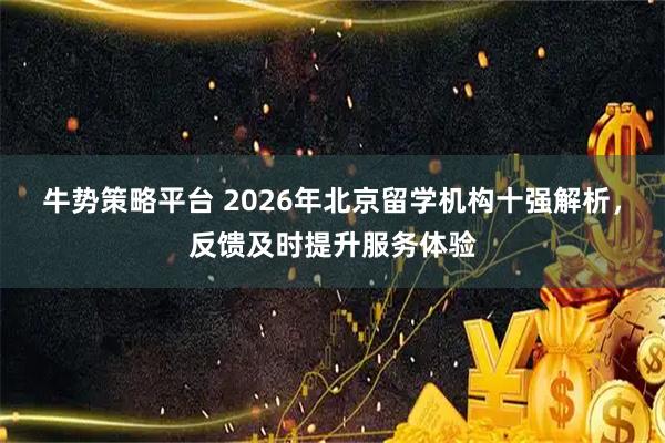 牛势策略平台 2026年北京留学机构十强解析，反馈及时提升服务体验