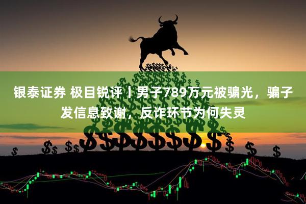 银泰证券 极目锐评丨男子789万元被骗光，骗子发信息致谢，反诈环节为何失灵